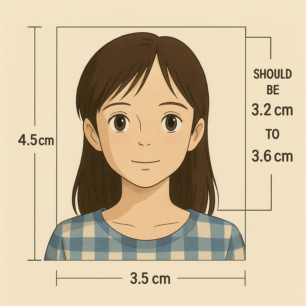 證件照臉部尺寸範例
